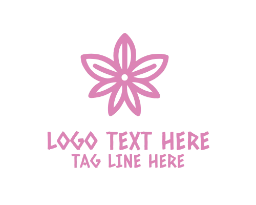 Linear Flower Outline Logo logo template preview