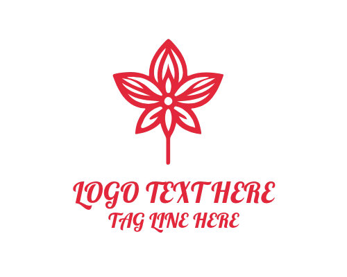 Linear Flower Petal Logo