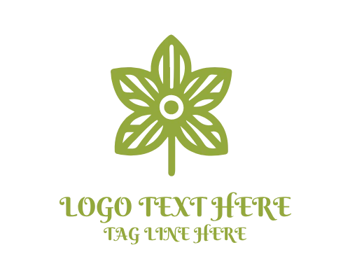 Linear Flower Plant Logo