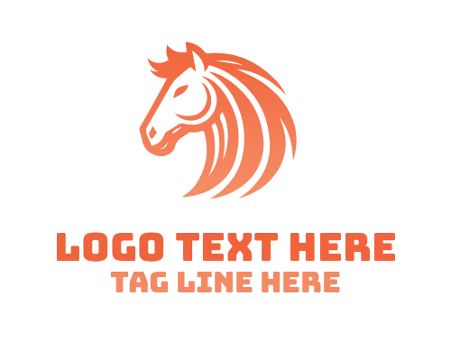 Linear Horse Brand Identity Logo