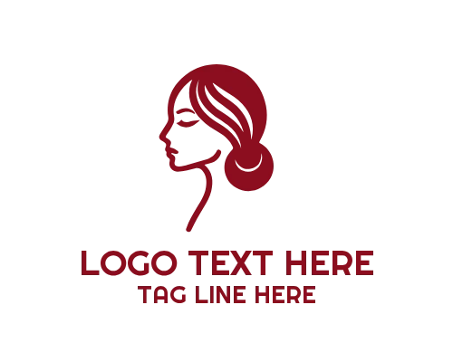 Linear Lady Face Logo for Beauty Branding