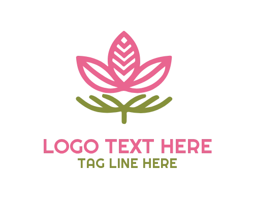 Linear Lotus Flower Logo