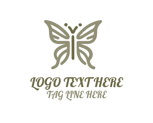 Linear Minimal Butterfly Logo