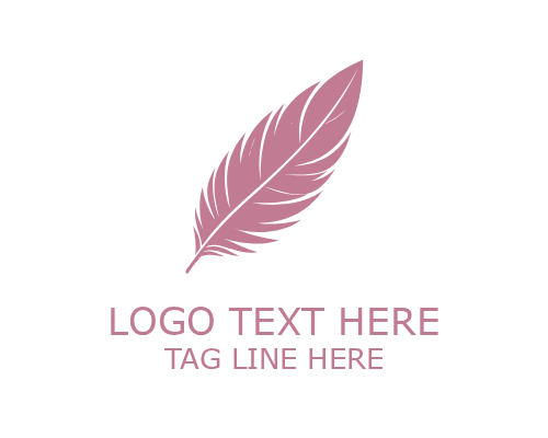 Linear Minimalist Feather Logo for Clean Modern Branding