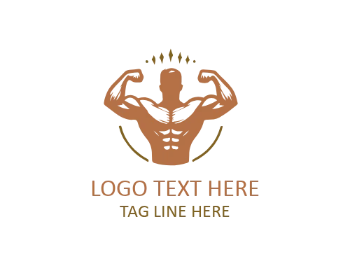 Linear Muscle Athlete GYM Logo