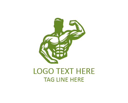 Linear Muscle GYM Body building Club Logo
