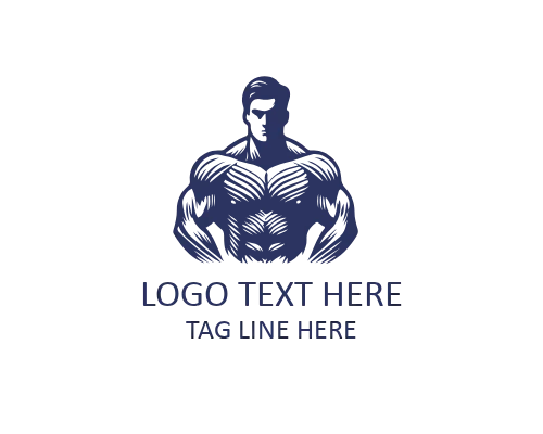Linear Muscle GYM Body Fit Logo