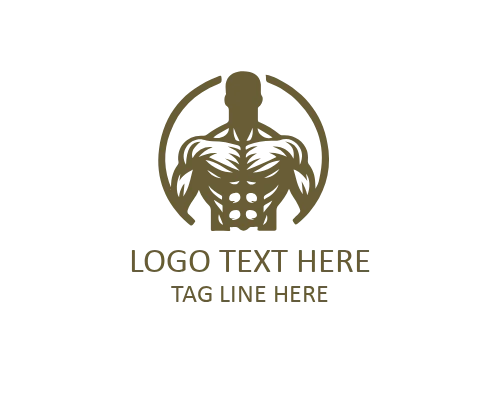 Linear Muscle GYM Body Strength Logo
