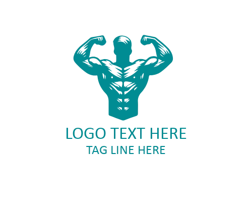Linear Muscle GYM Iron Fit Training Logo