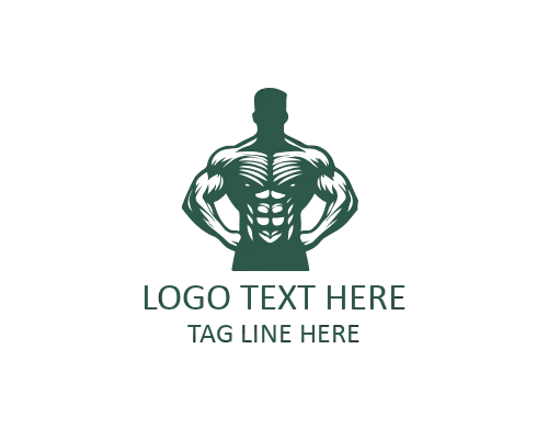 Linear Muscle GYM Muscle Line Logo