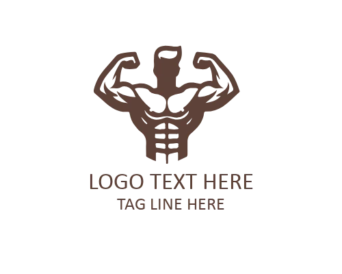 Linear Muscle GYM Premium Fitness Logo Design