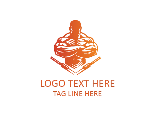 Linear Muscle GYM Strong Fitness Logo