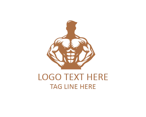 Linear Muscle Strength GYM Logo Concept