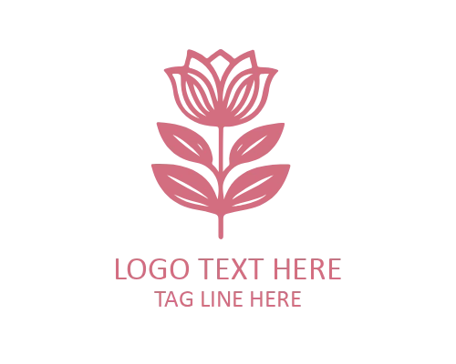 Linear Rose Heart Line Logo