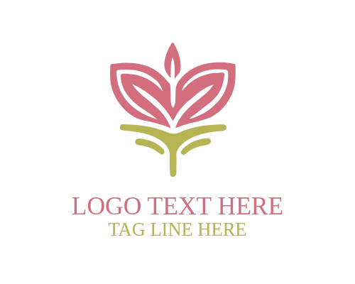 Linear Rose Triangle Frame Logo