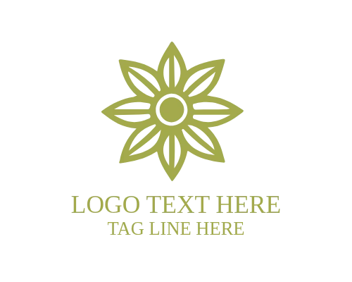 Linear Rose with Leaf Detail Logo