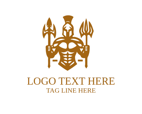 Linear Spartan golden Logo