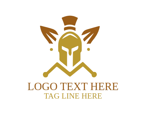 Linear Spartan Warrior Logo