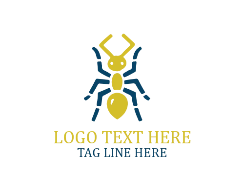 Linear Style Ant Logo Design