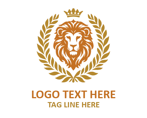  Lion Crown Outline Logo