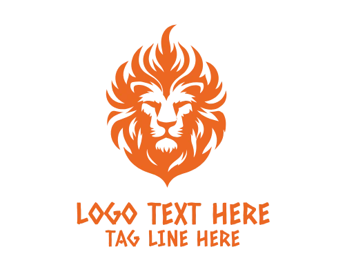 Lion Face Icon Logo