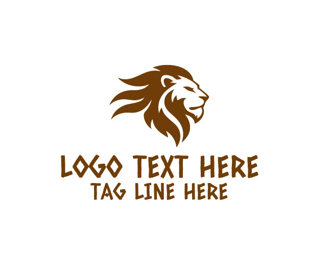 Lion Flag Crest Logo