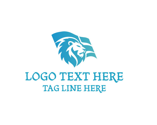 Lion Flag Head Logo