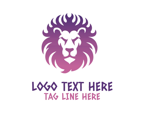 Lion Head Badge Logo