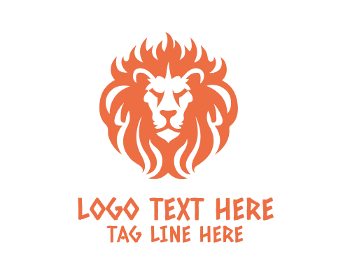 Lion Head Outline Logo