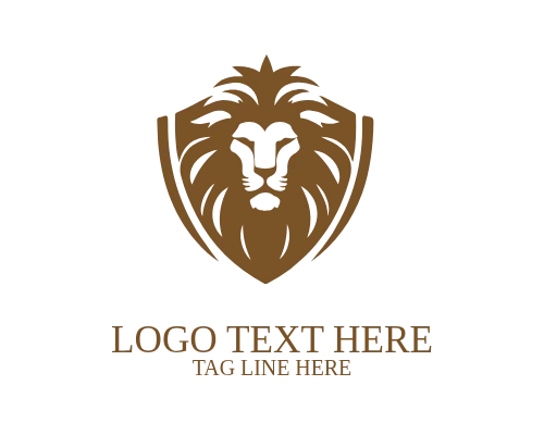 Lion Head Shield Emblem