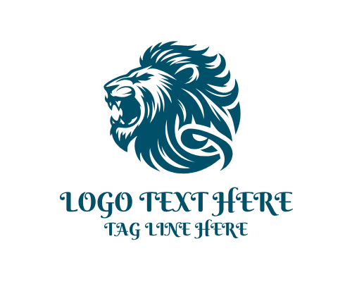  Lion Head Side Profile Logo