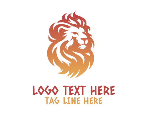 Lion Line Art Logo