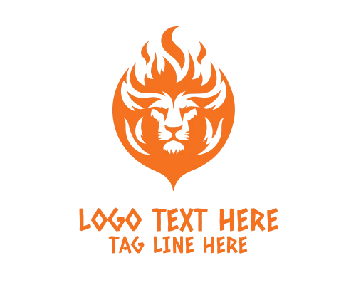 Lion Mane Emblem Logo