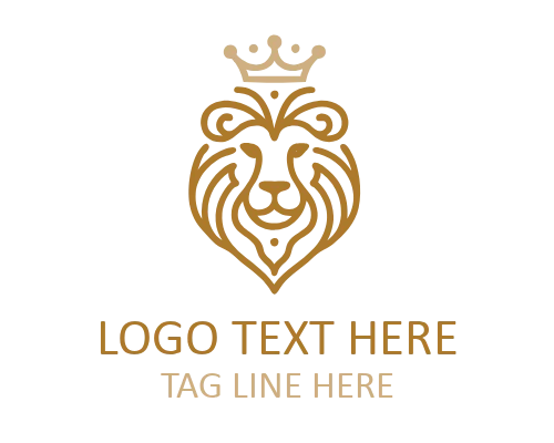 Lion Profile Monoline Logo