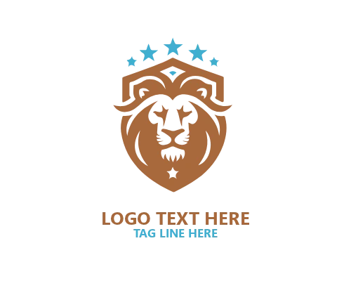 Lion Shield Crown Logo