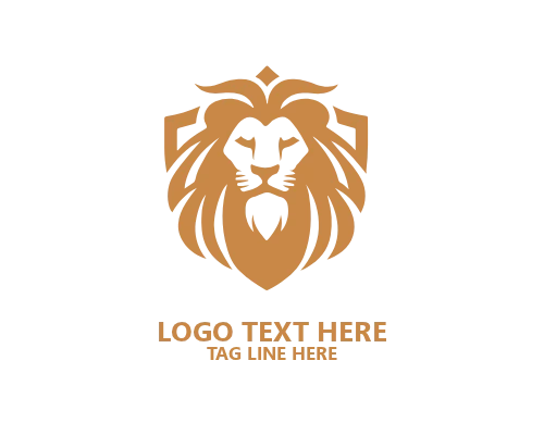  Lion Shield Geometric Logo