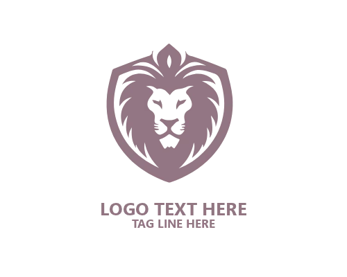  Lion Shield Minimal Logo