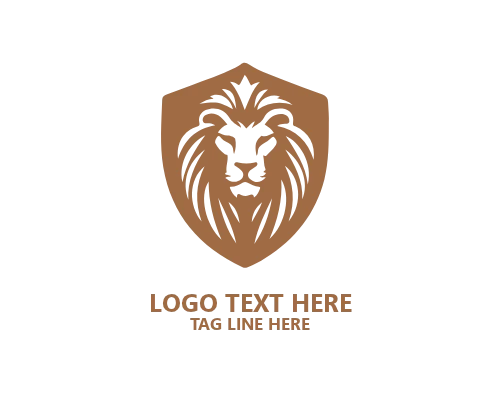 Lion Shield Modern Logo