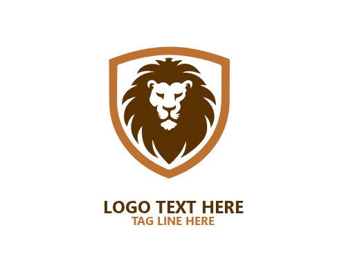 Lion Shield Strength Logo