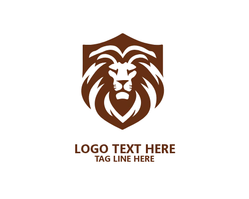 Lion Shield Warrior Logo