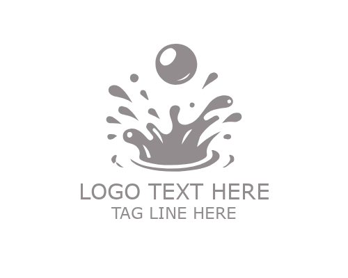 Liquid Drop Splash Logo for Beverage and Health Brands