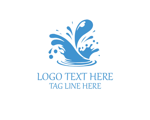 Liquid Flow Splash Logo for Dynamic Aqua Branding