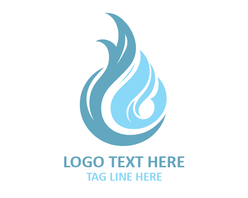 Liquid Shape Water Drop Logo
