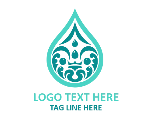 Liquid Water Drop Logo