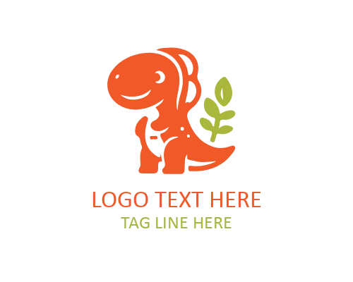 Little Dino Mascot Logo