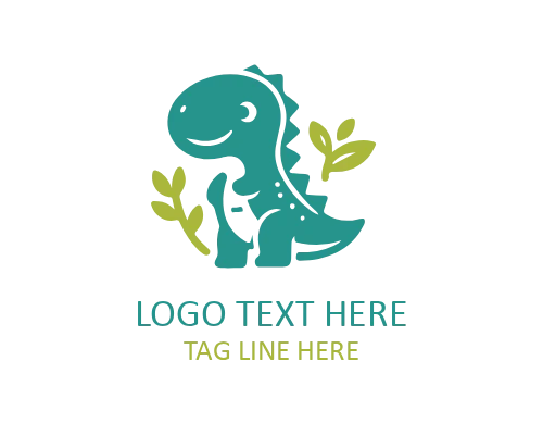 Little Dino Outline Logo