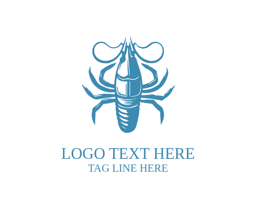 Lobster Ocean Food Logo
