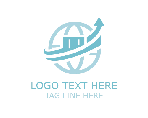 Logistics Cargo Path Logo