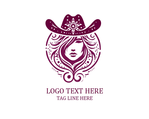 Lone Rider Cowgirl Logo
