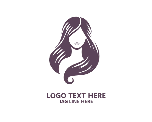 Long Hair Women Logo